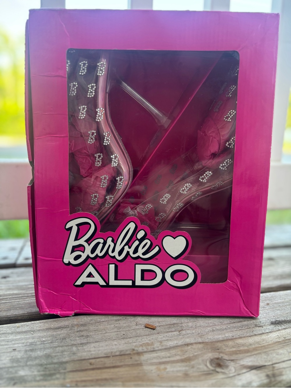 ALDO X Barbie Barbietessy Stessy Clear Pink Heeled Shoes 7.5 NWT - Picture 3 of 13